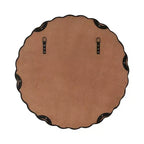 Specchio da parete rotondo smerlato, 26", nero