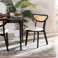 Mid-Century Rattan Dining Chairs, Set of 2