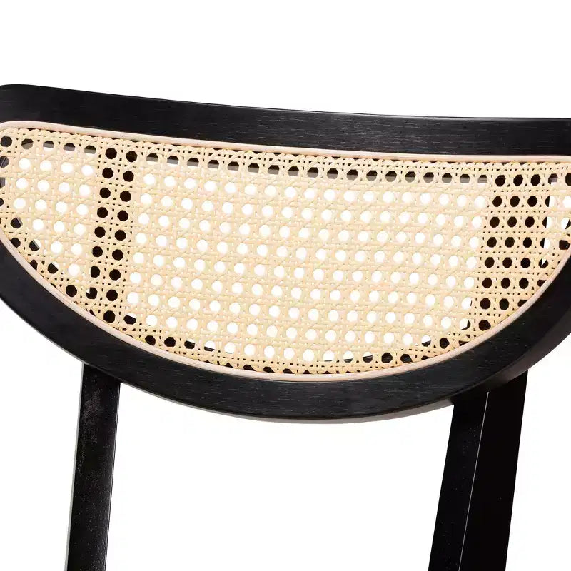 Mid-Century Rattan Dining Chairs, Set of 2
