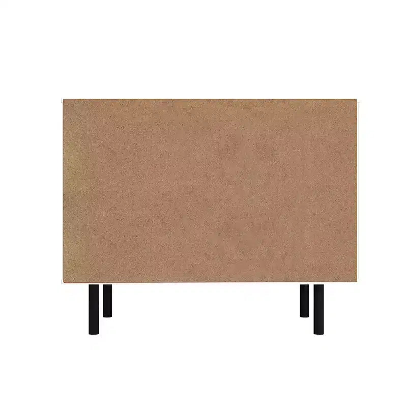 Mid-Century Modern 4-Shelf Sideboard with Drawers – White/Wood