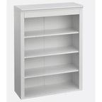 Lifestorey Monza 3 Shelf Display Hutch White: Modern Farmhouse Style, 3-Shelf Display Storage