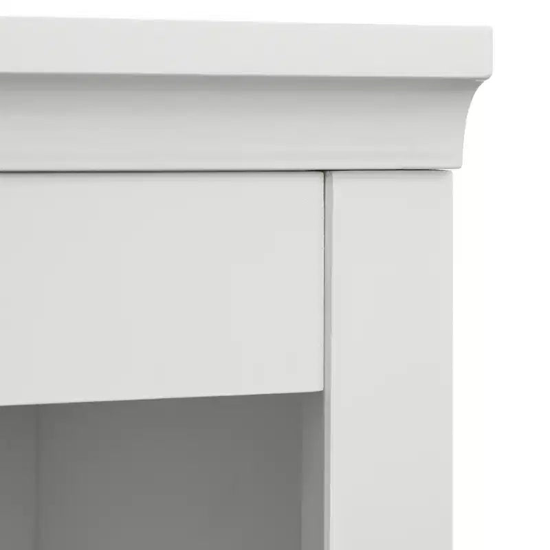 3-Shelf Display Hutch – White, Modern Farmhouse Style
