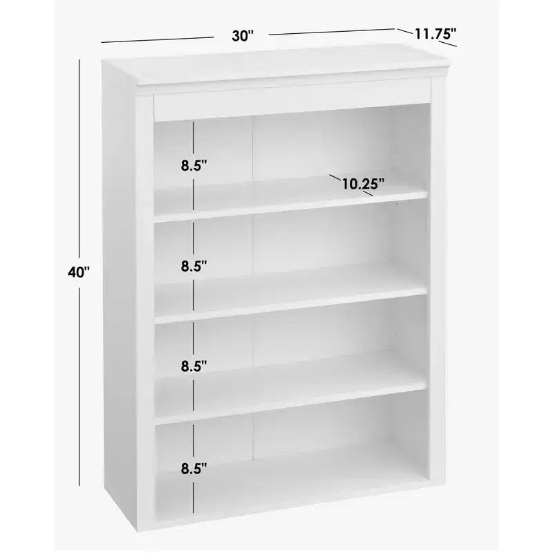 3-Shelf Display Hutch – White, Modern Farmhouse Style