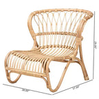 Poltrona Alaya Rattan Accent – Realizzata a mano, per interni, senza poggiapiedi