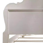 Letto matrimoniale "California King" – Finitura bianco osso con rivestimento in ecopelle