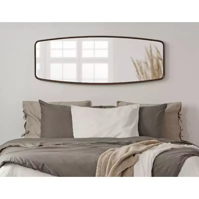 Rectangle MDF Full Length Wall Mirror, 18x48, Bronze