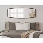 Specchio da parete rettangolare a figura intera in MDF, 18x48, Bronzo