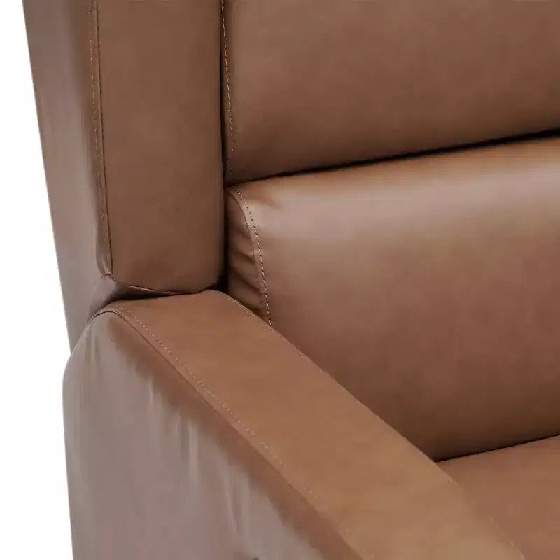 Manual Glider Rocker Recliner Chair with 360° Swivel – Wingback Style for Living Room, Bedroom or Nursery