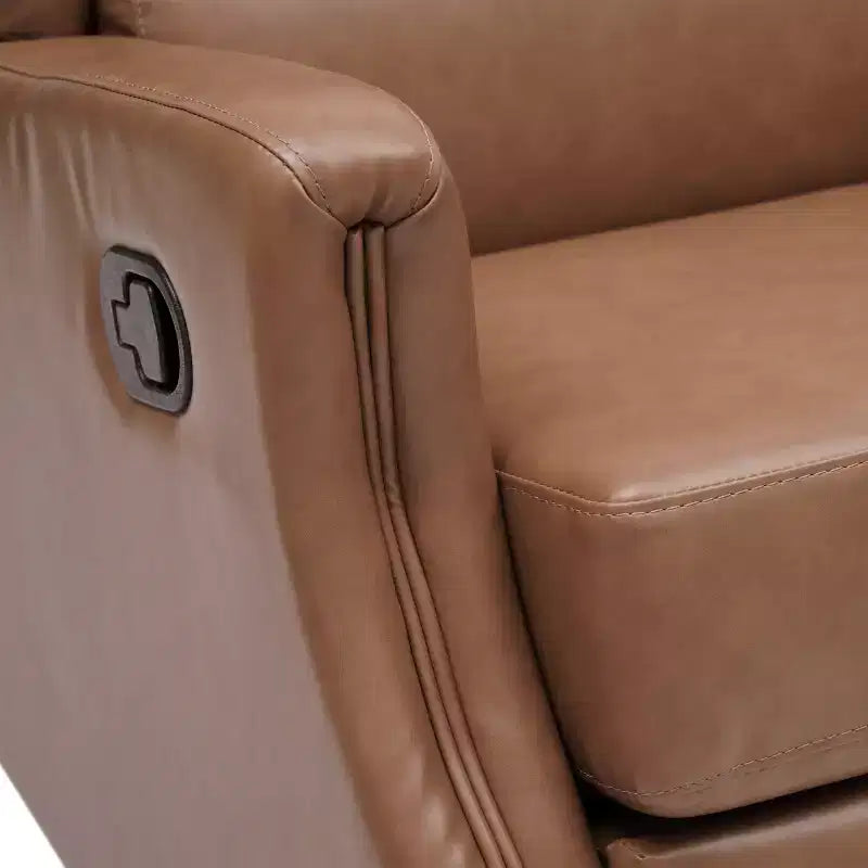 Manual Glider Rocker Recliner Chair with 360° Swivel – Wingback Style for Living Room, Bedroom or Nursery