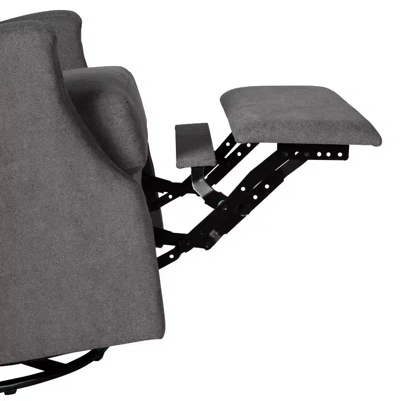 Manual Glider Rocker Recliner Chair with 360° Swivel – Wingback Style for Living Room, Bedroom or Nursery
