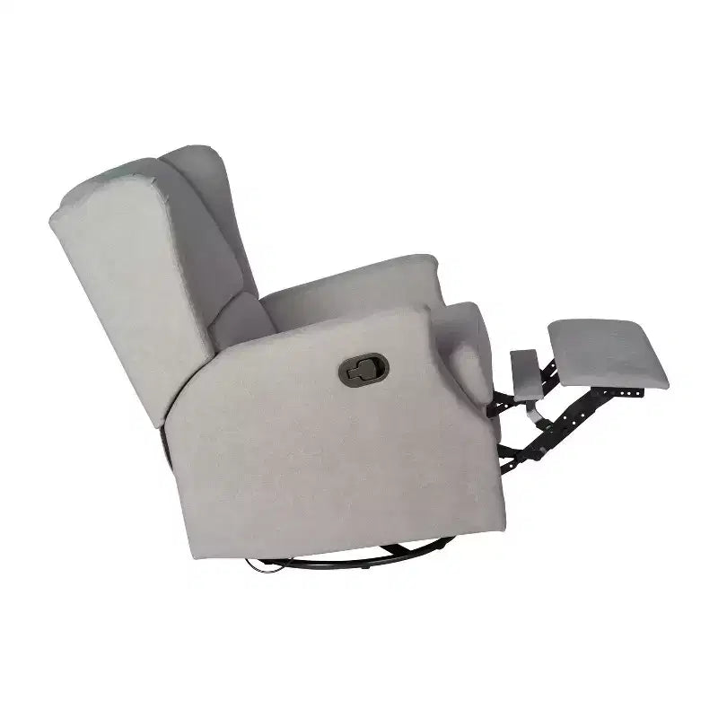 Manual Glider Rocker Recliner Chair with 360° Swivel – Wingback Style for Living Room, Bedroom or Nursery