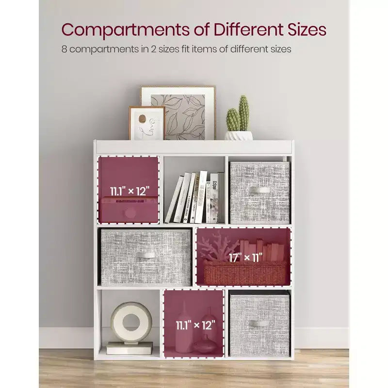 8-Cube Bookcase and Storage Organizer