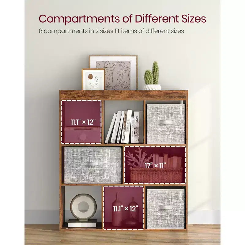 8-Cube Bookcase and Storage Organizer