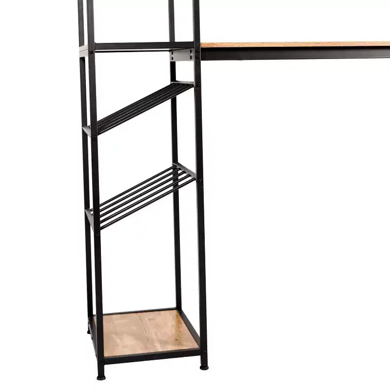 5-Tier Metal Bar and Wine Table with Bottle Storage and Stemware Holders