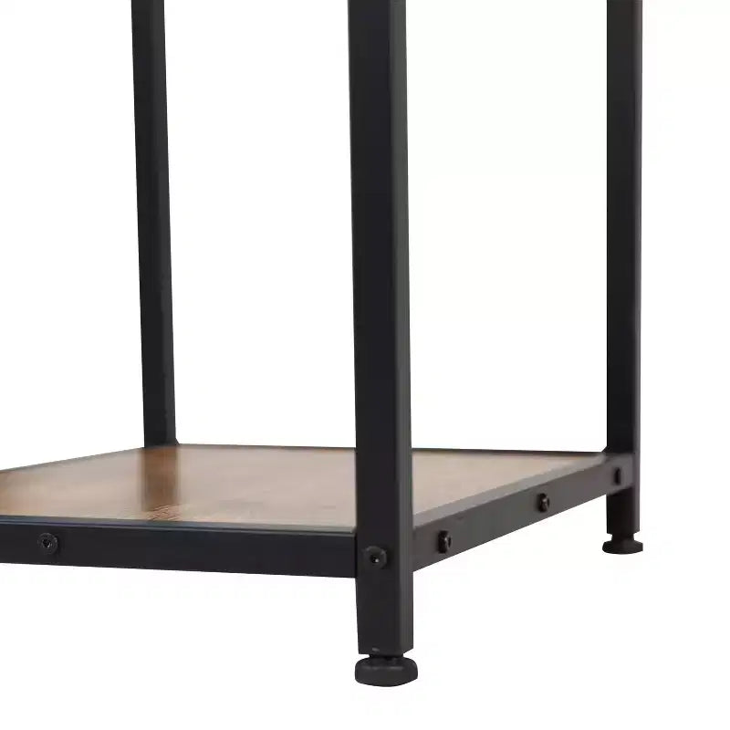 5-Tier Metal Bar and Wine Table with Bottle Storage and Stemware Holders