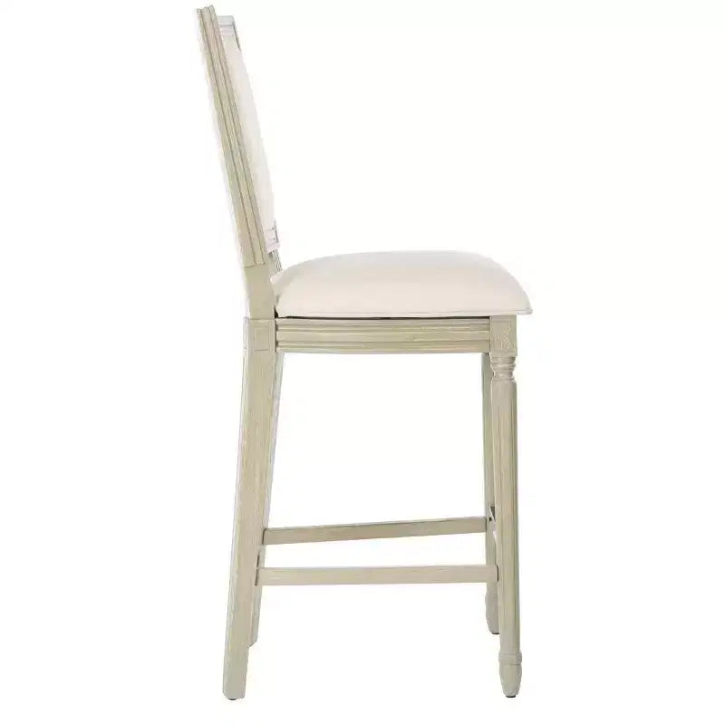Rectangle Bar Stool (Set of 2) – Upholstered, Fixed Height, 30" Seat