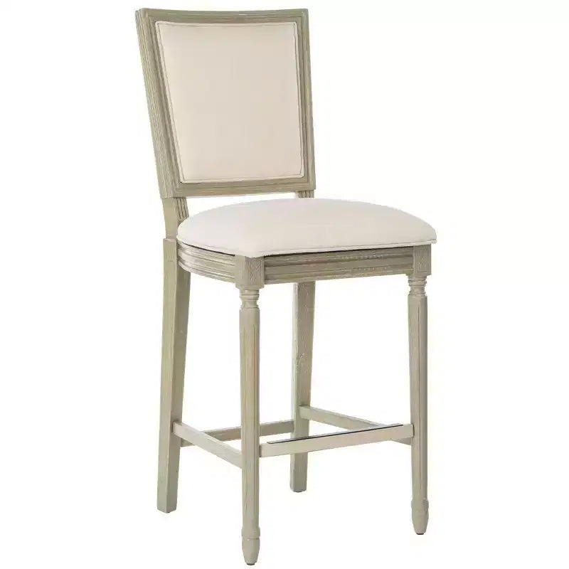 Rectangle Bar Stool (Set of 2) – Upholstered, Fixed Height, 30" Seat