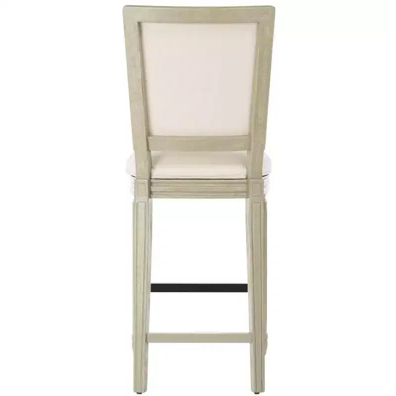 Rectangle Bar Stool (Set of 2) – Upholstered, Fixed Height, 30" Seat