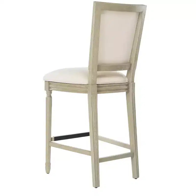 Rectangle Bar Stool (Set of 2) – Upholstered, Fixed Height, 30" Seat