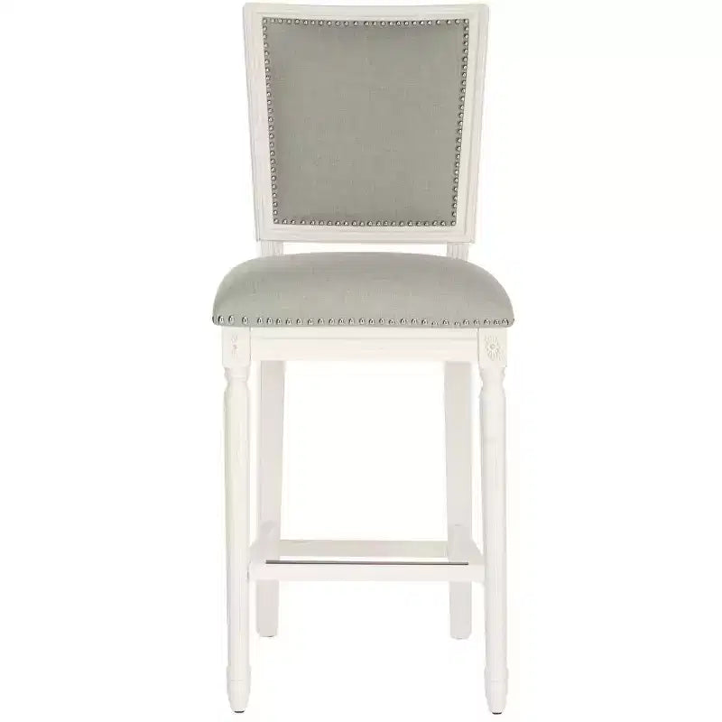 Rectangle Bar Stool (Set of 2) – Upholstered, Fixed Height, 30" Seat