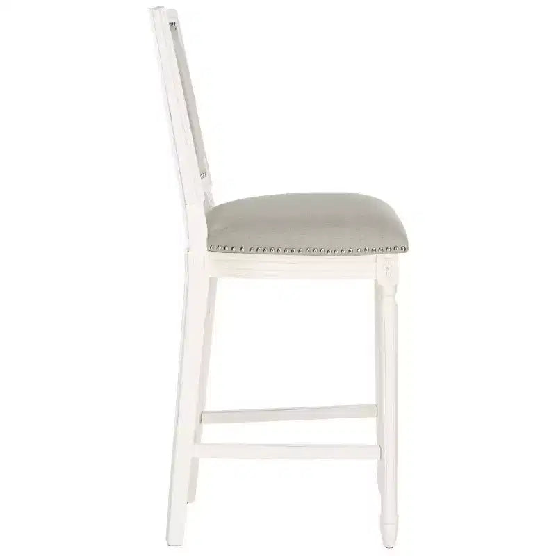 Rectangle Bar Stool (Set of 2) – Upholstered, Fixed Height, 30" Seat