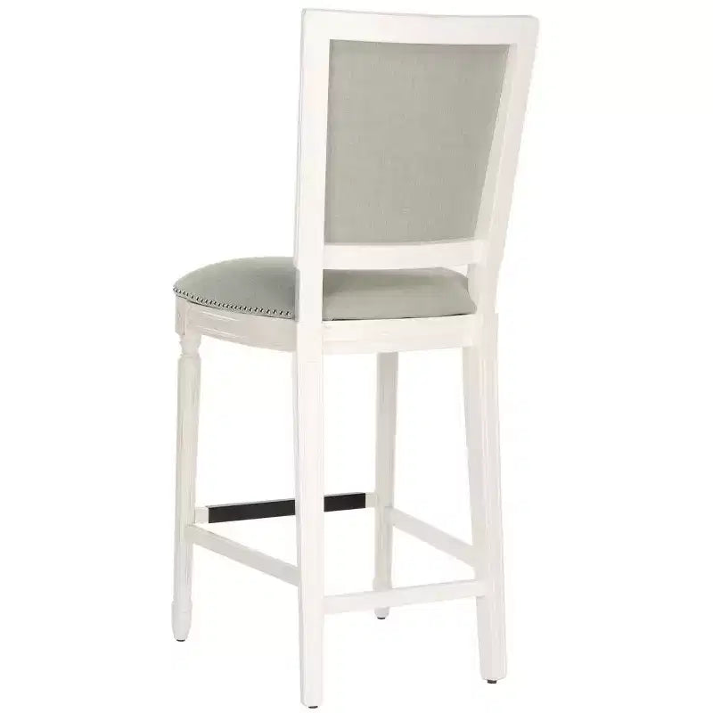 Rectangle Bar Stool (Set of 2) – Upholstered, Fixed Height, 30" Seat