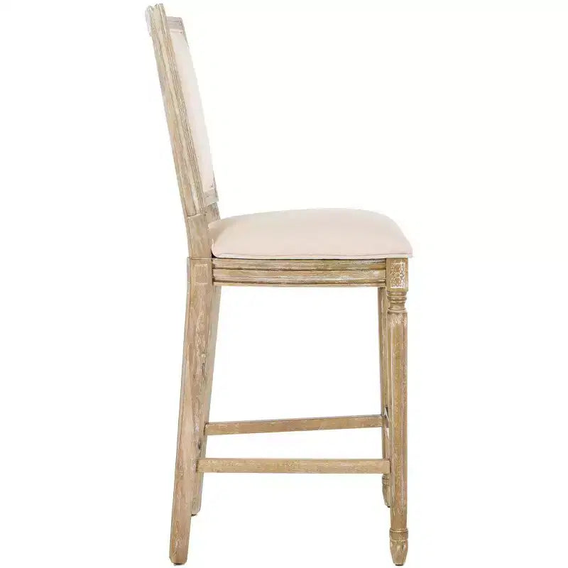 Rectangle Bar Stool (Set of 2) – Upholstered, Fixed Height, 30" Seat