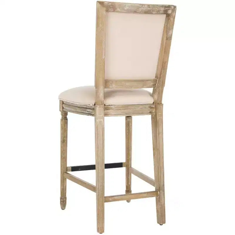 Rectangle Bar Stool (Set of 2) – Upholstered, Fixed Height, 30" Seat