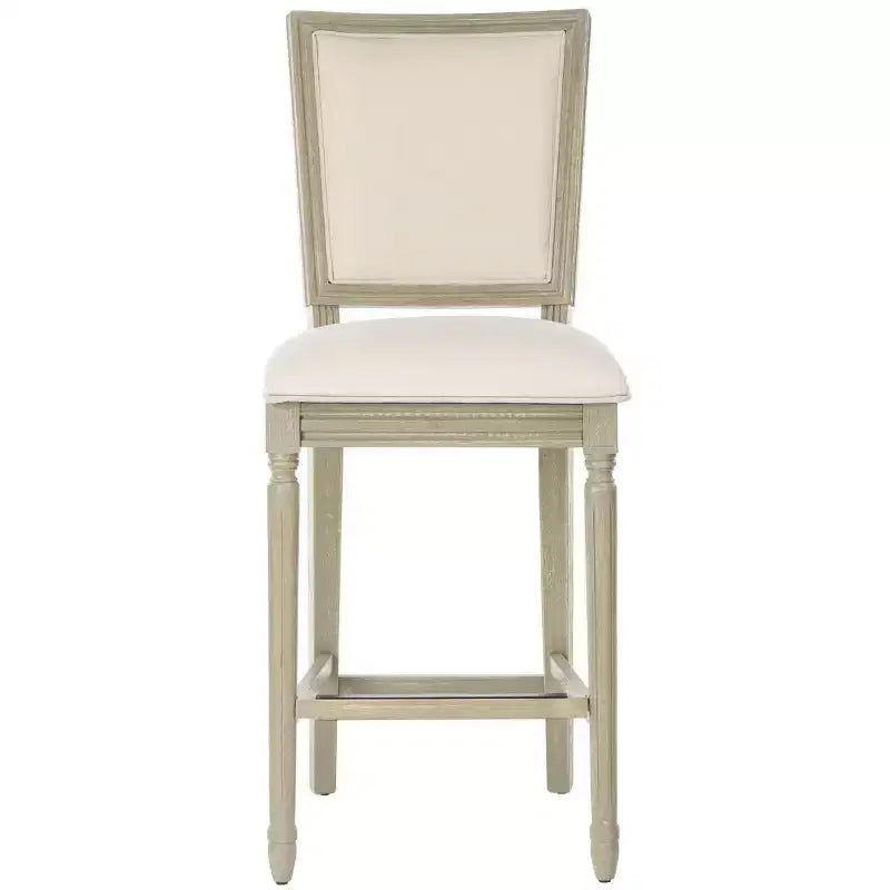 Rectangle Bar Stool (Set of 2) – Upholstered, Fixed Height, 30" Seat