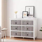 Whizmax Dresser for Bedroom with 5 Drawers, Wide Chest of Drawers, Long Wooden Dresser for Bedroom, Living Room, Hallway, Nursery