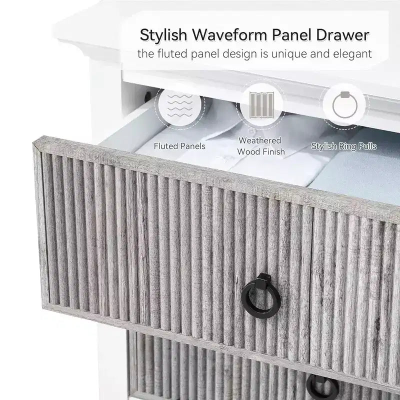 6-Drawer Wooden Dresser for Bedroom, Living Room, Hallway and Nursery