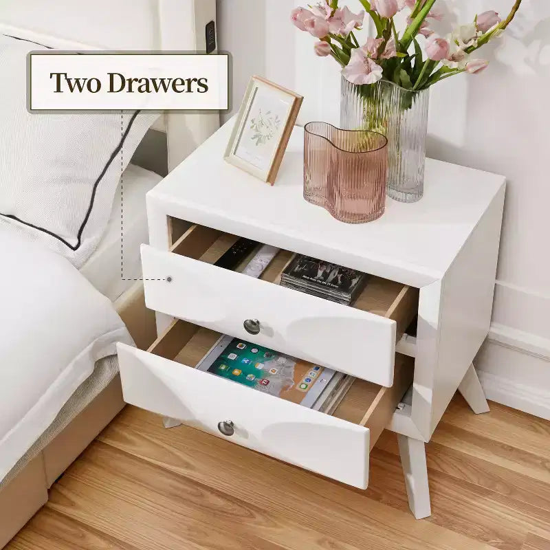 2-Drawer Vintage Nightstand End Table