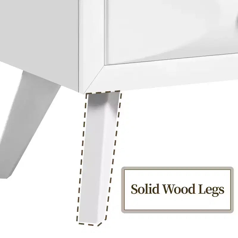 2-Drawer Vintage Nightstand End Table