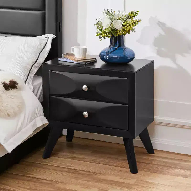 2-Drawer Vintage Nightstand End Table