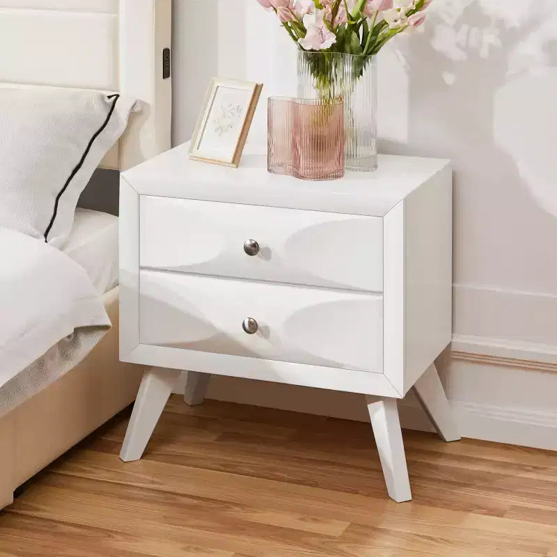 2-Drawer Vintage Nightstand End Table