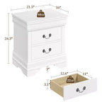 Comodino moderno a 2 cassetti