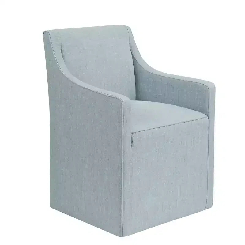 Slipcover Dining Arm Chair with Casters