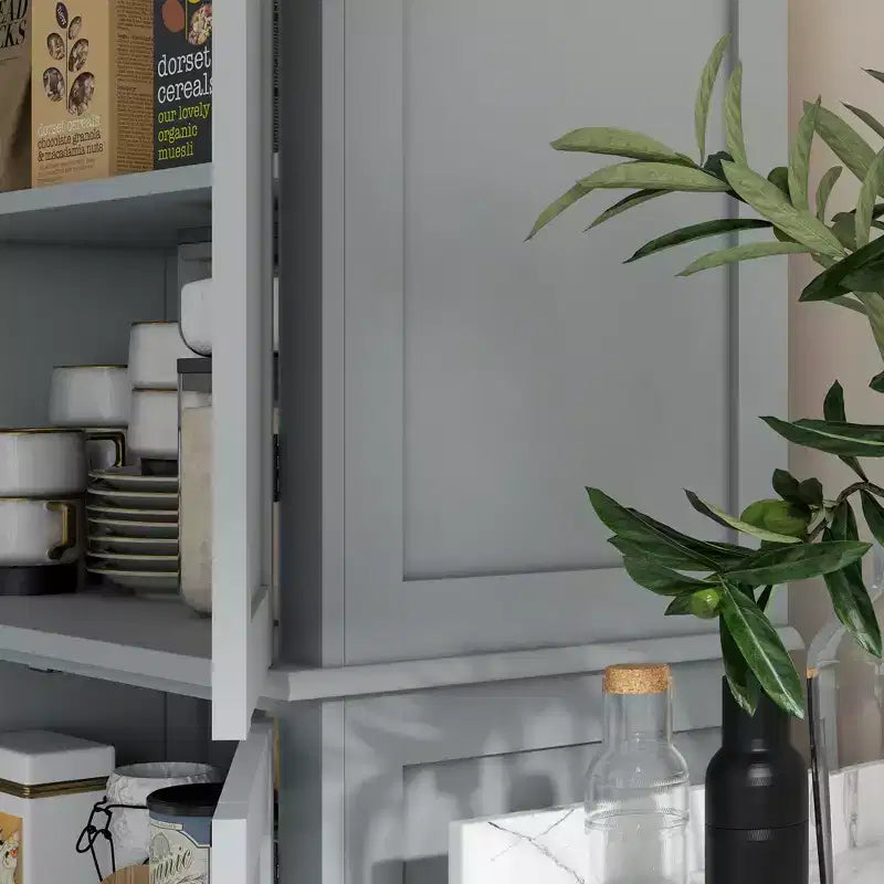 72" Freestanding Kitchen Pantry Cabinet with 2 Doors and Adjustable Shelves