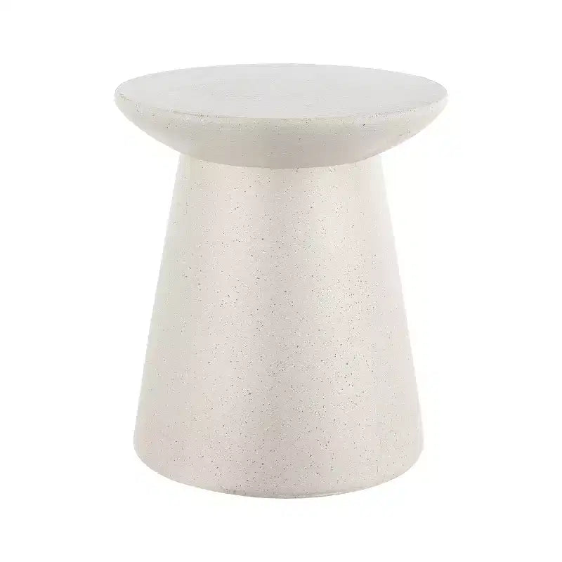 16.25" Round Polyresin Drum Accent Table – Indoor/Outdoor