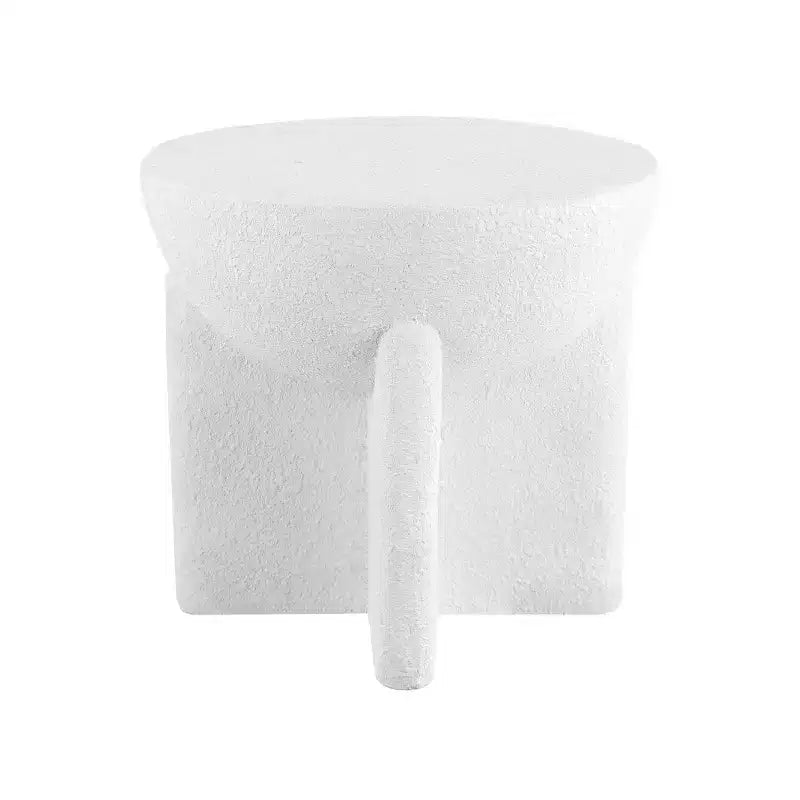 16.25" Round Polyresin Drum Accent Table – Indoor/Outdoor
