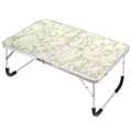 Unique Bargains Bed Sofa Picnic Foldable Portable Working Desk White Green 1 Pc