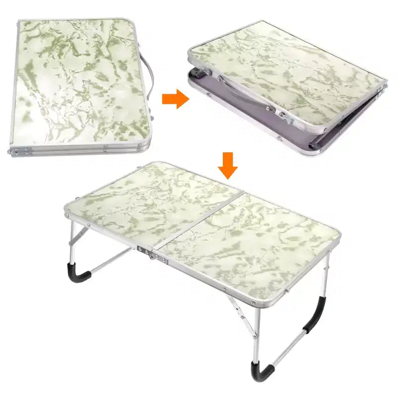 Foldable Portable Laptop Table – White & Green
