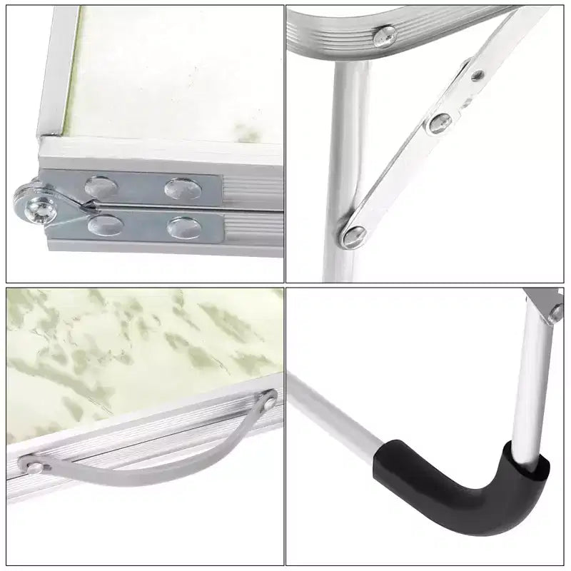 Foldable Portable Laptop Table – White & Green