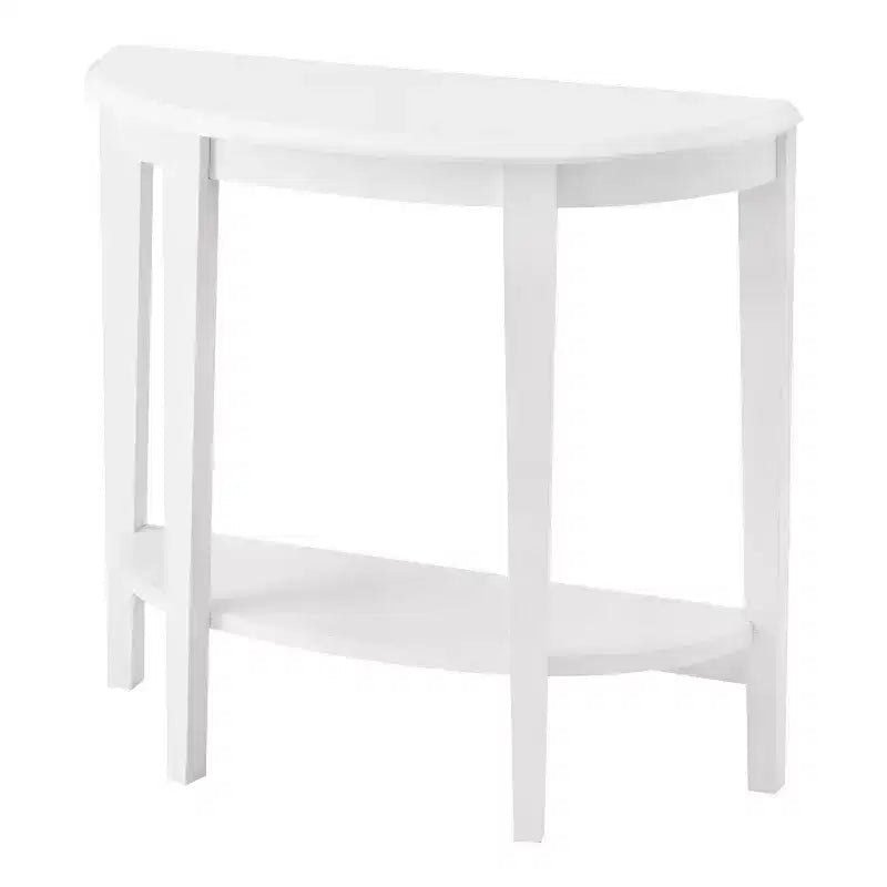 36" Half Moon Console Table with Shelf
