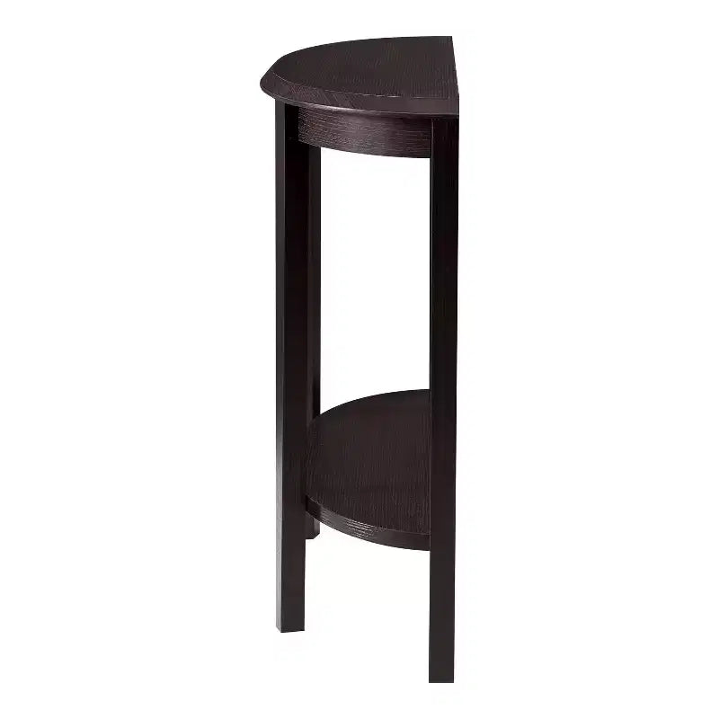 36" Half Moon Console Table with Shelf