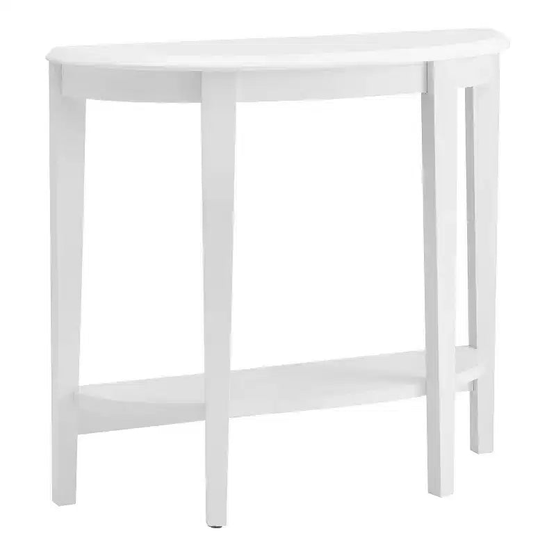 36" Half Moon Console Table with Shelf