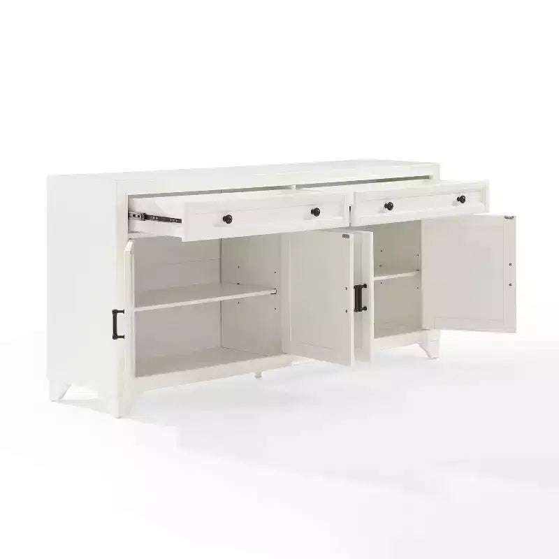 Distressed Sideboard with Storage Doors and Drawers