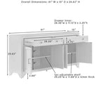 Credenza invecchiata con ante e cassetti contenitore