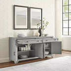 Credenza invecchiata con ante e cassetti contenitore