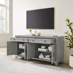Credenza invecchiata con ante e cassetti contenitore
